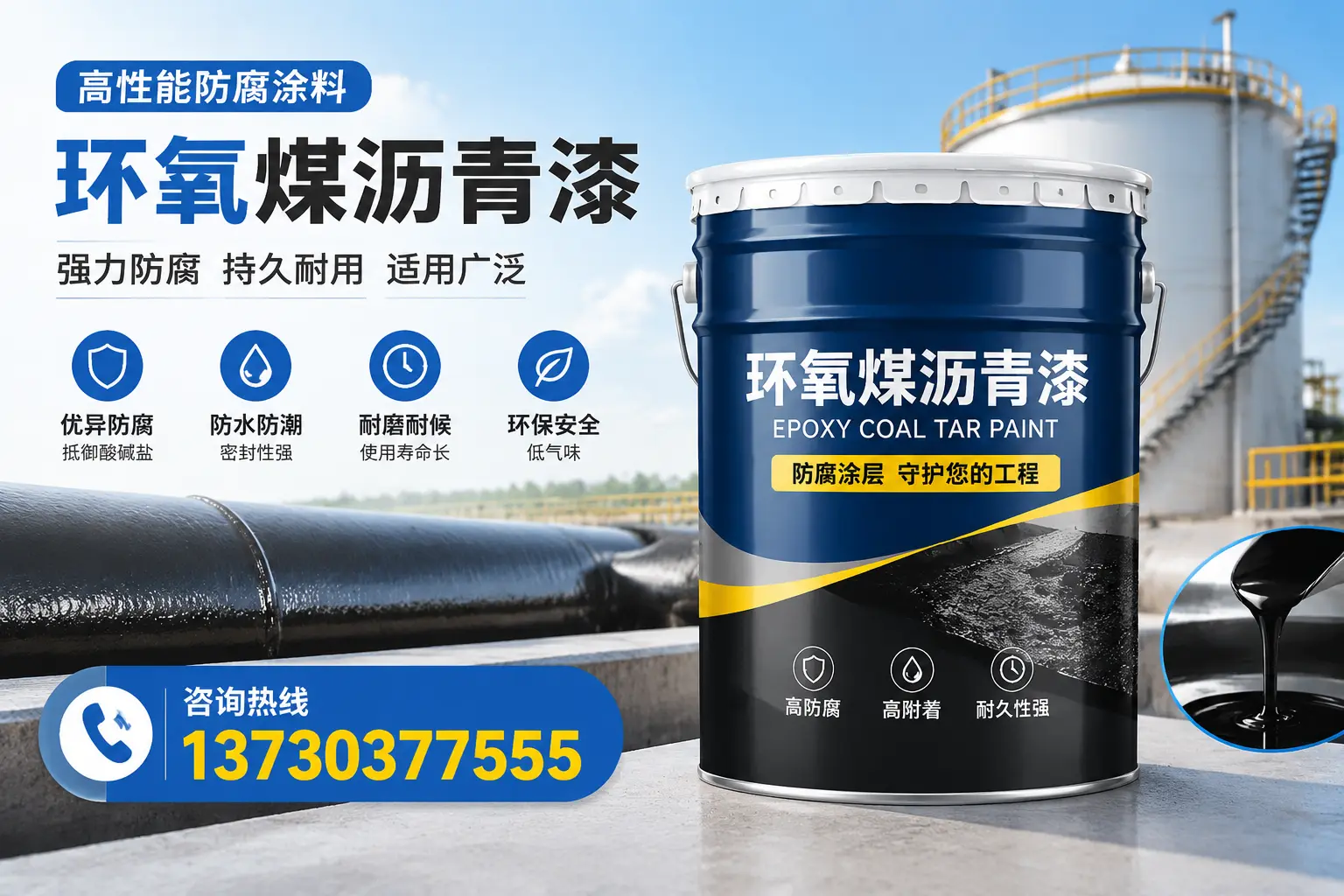 环氧煤沥青漆的耐久性分析，适合咸宁的使用场景